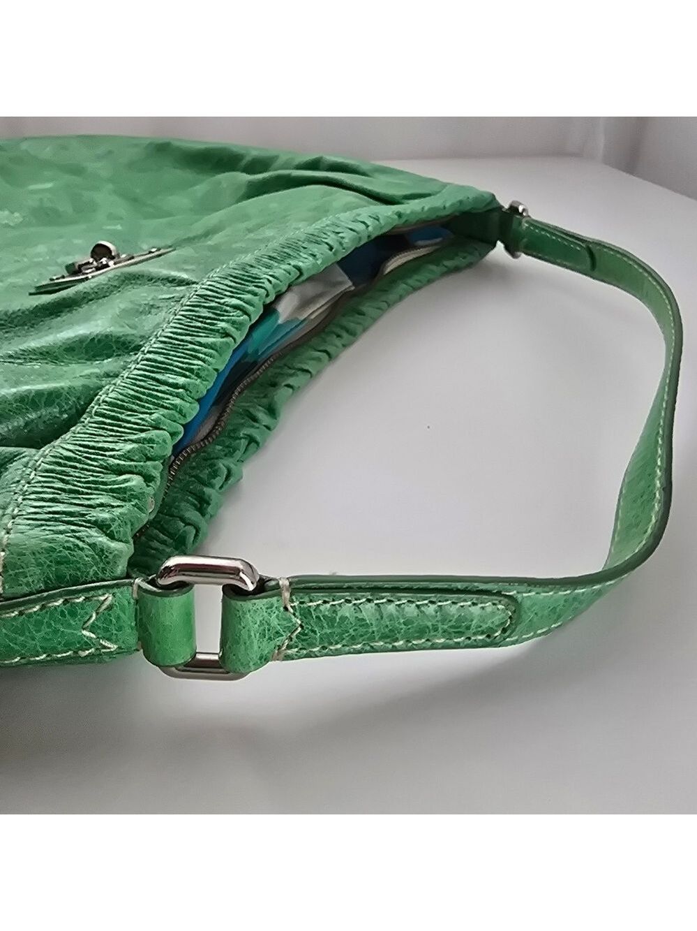 Marc by Marc Jacobs XL Green Leather Hobo Shoulder Bag - Picture 4 of 12